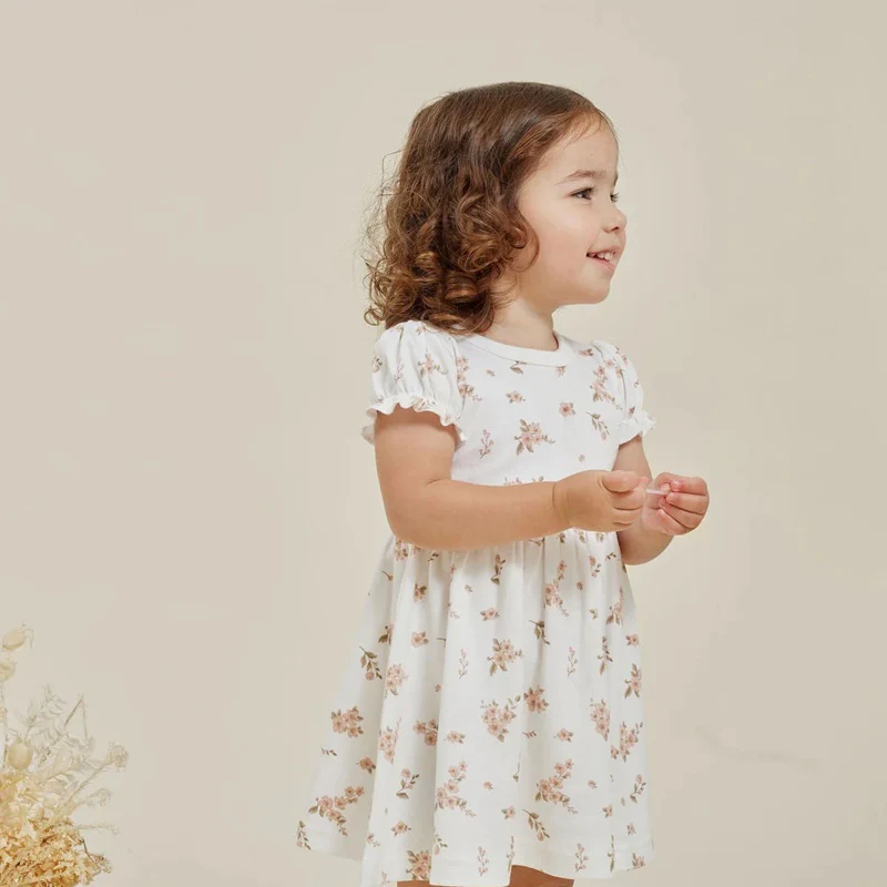Aster & Oak Blossom Skater Dress - White - Image 3