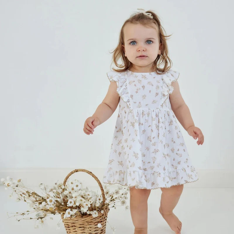 Aster & Oak Sable Muslin Dress - White - Image 3