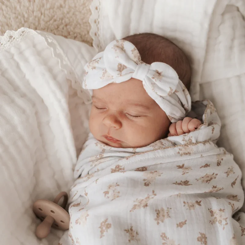 Aster & Oak Sable Muslin Headband - White - Image 3