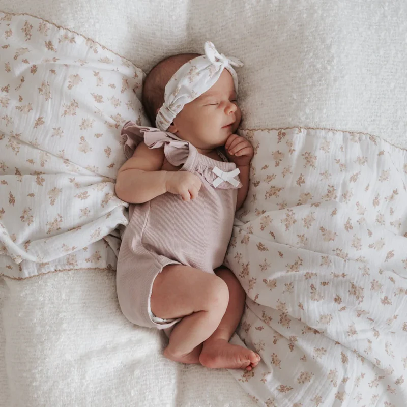 Aster & Oak Sable Muslin Headband - White - Image 4