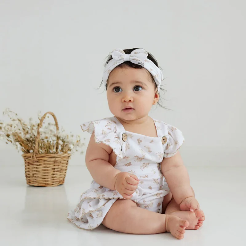 Aster & Oak Sable Muslin Headband - White - Image 6