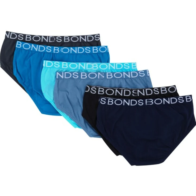 Bonds Boy's Everyday Value Briefs 6 Pack - Navy/Blue/Black - Image 4
