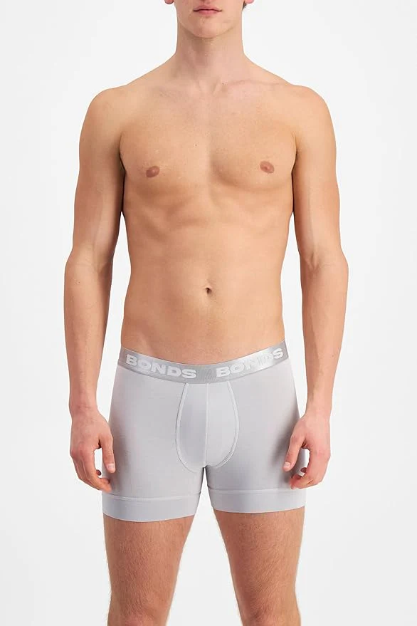 Bonds Men's Total Package Trunks 3 Pack - Blue/Grey/Black - Image 3