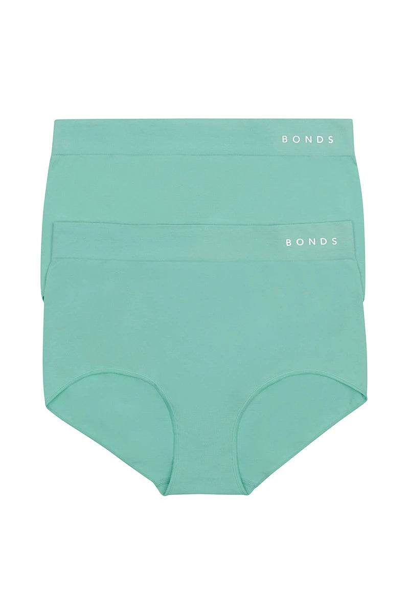 Bonds Womens Comfytails Side Seamfree Full Brief 2 Pack - Lagoonaluka - Image 2