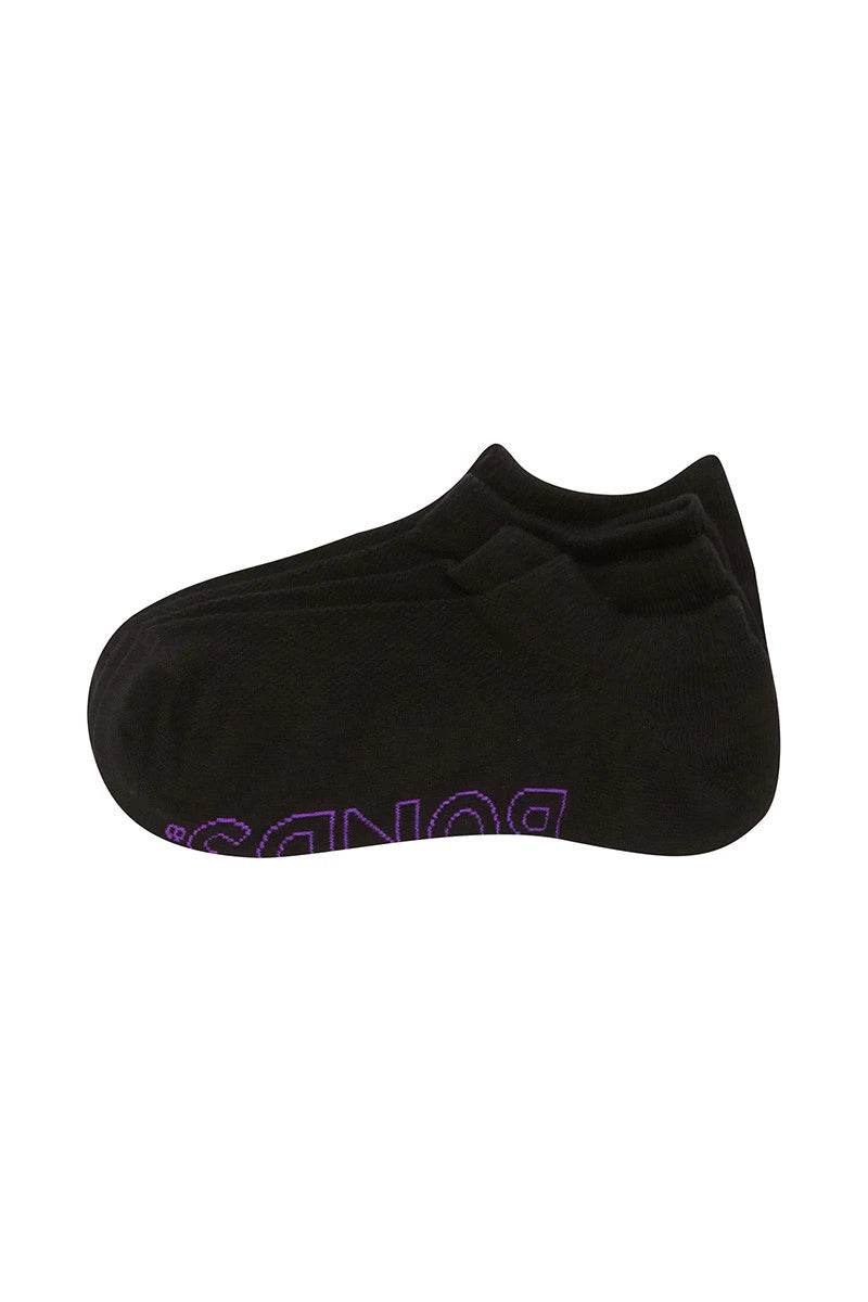 Bonds Women's Logo Light No Show Socks 4 Pack -  Black Base - Image 3