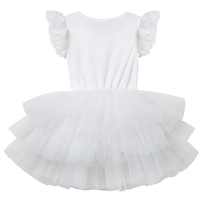 Designer Kidz My First Lace Short Sleeve Tutu - Ivory - Image 2