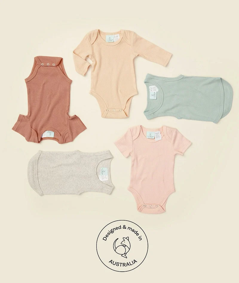 ergoPouch Australia Bodywear Long Sleeve Bodysuit 0.2 TOG - Wheat - Image 6