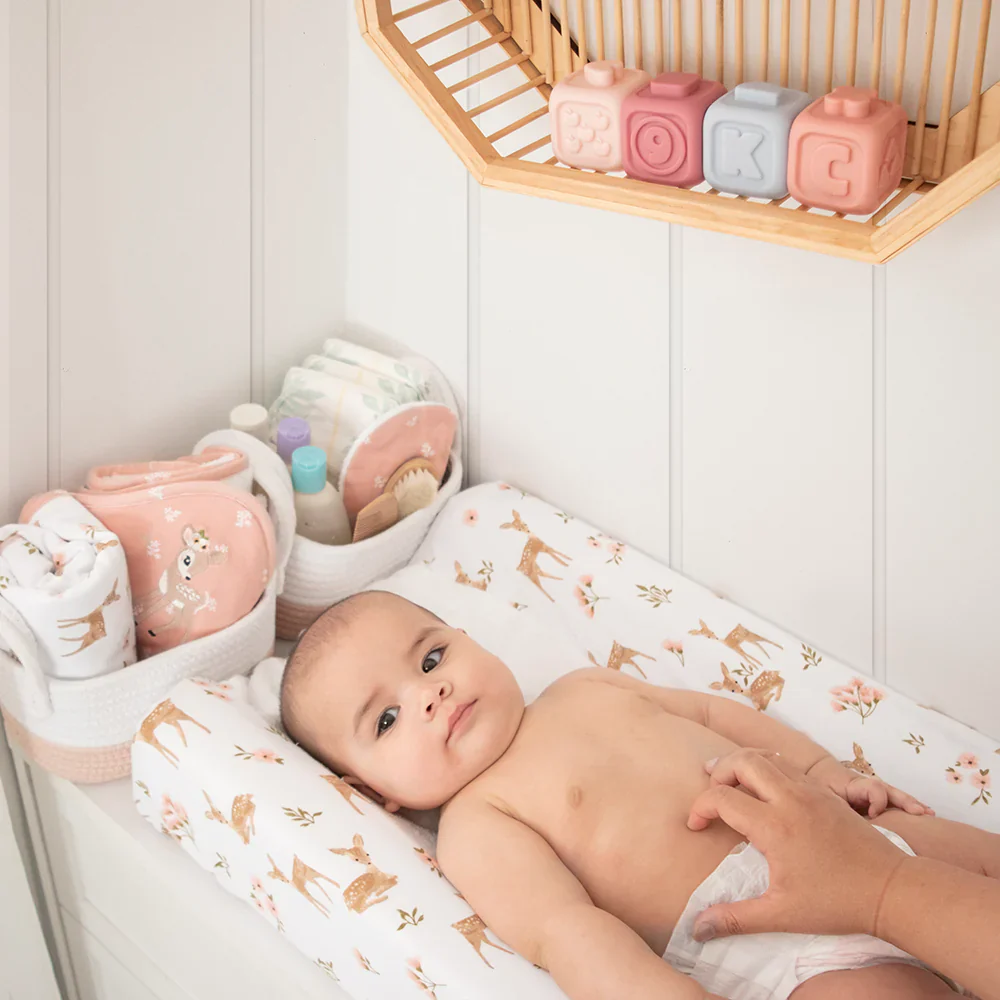 Living Textiles Jersey Change Mat Cover - Sophia Garden - Image 3