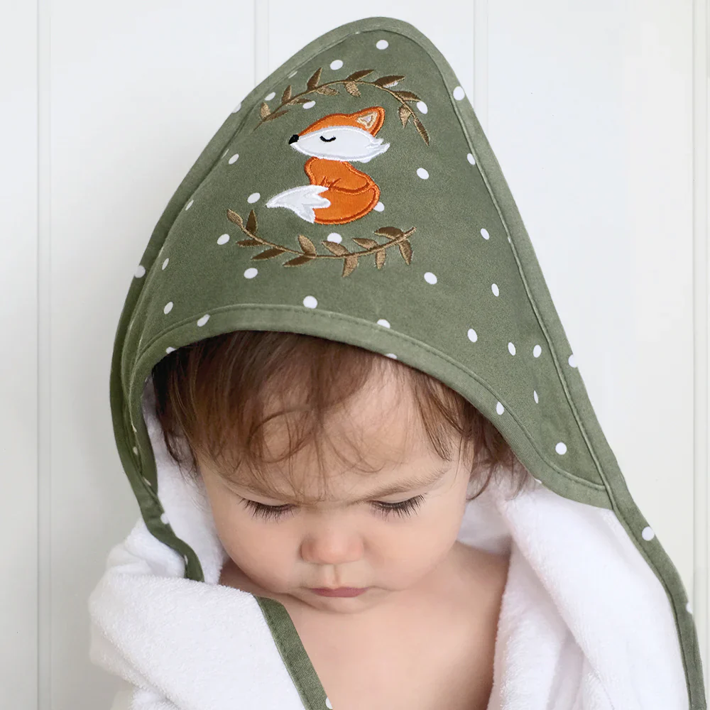 Living Textiles Jersey Hooded Towel - Forest Retreat - Image 2