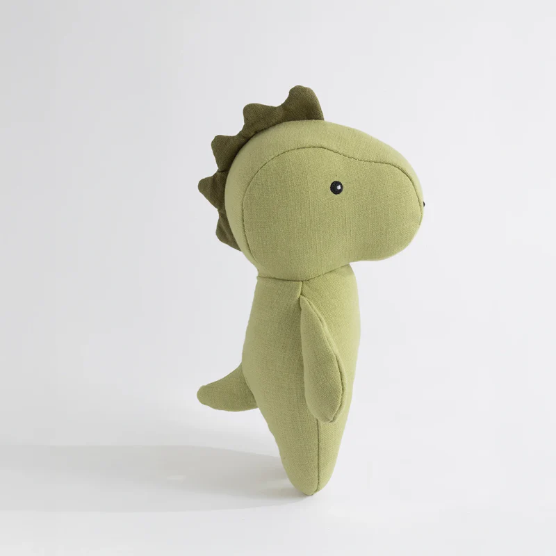 Living Textiles Small Linen Animal - Dennis the Dinosaur - Image 2