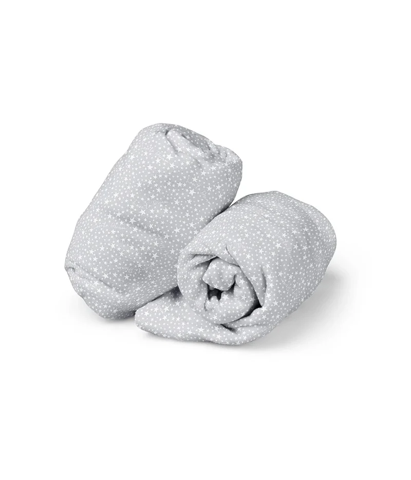 Love To Dream Fitted Cot/Crib Sheet Twin Pack - Grey