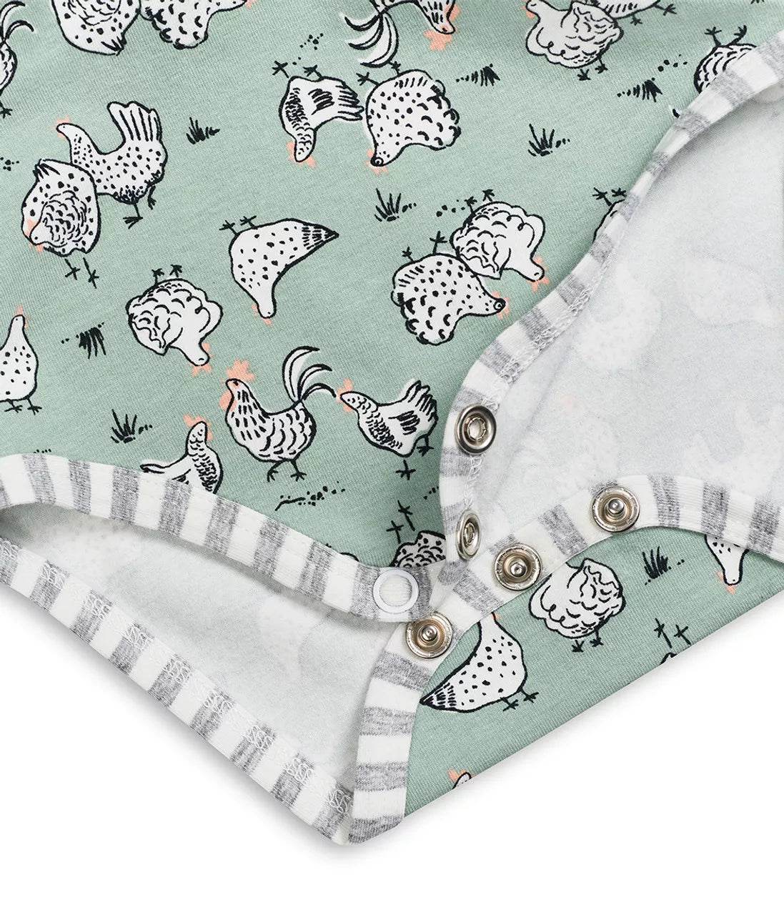 Love To Dream Long Sleeve Cotton Bodysuit - Chicken Run Olive - Image 4