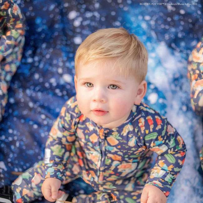 Monarch Bamboo Long Romper Bootysuit - Peter Rabbit Classic - Image 2