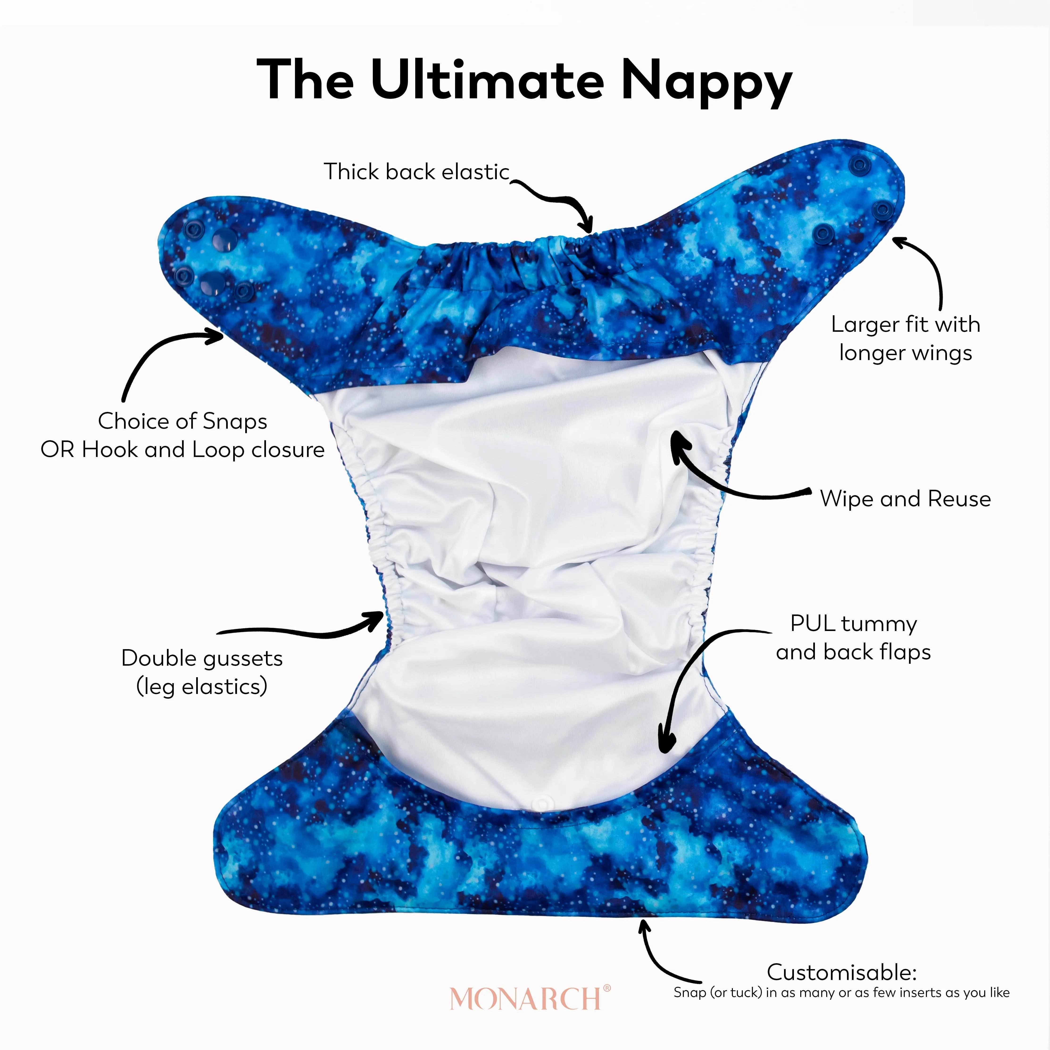 Monarch Ultimate Swim Nappy With Hook & Loop - Disco Bears - Image 5