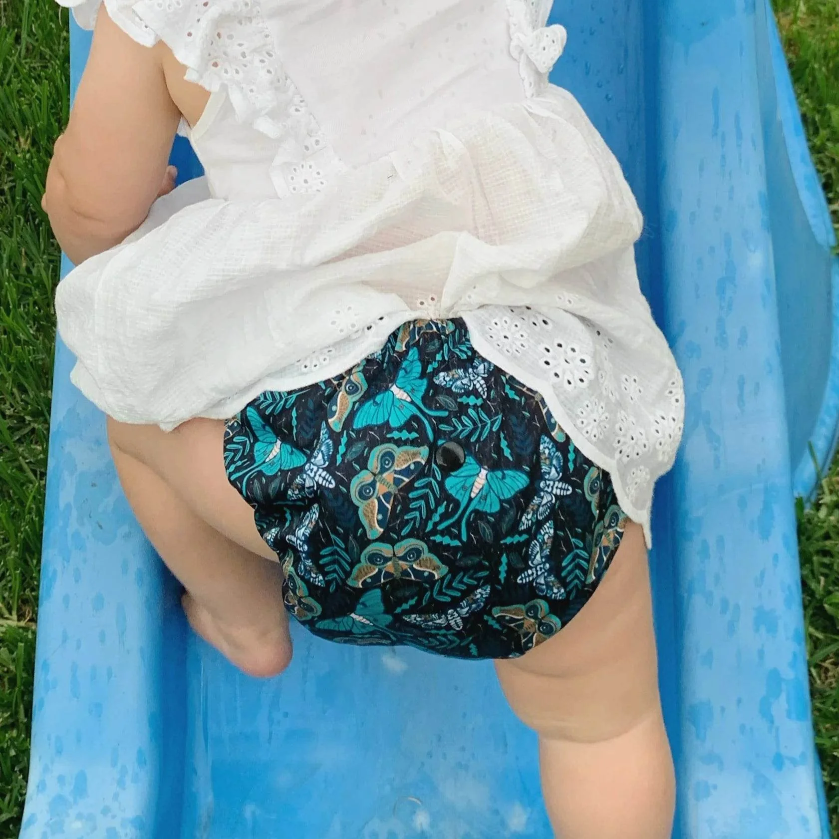 Monarch Ultimate Wipeable Cloth Nappy V3.0 With Snaps - Twilight Flight - Image 2