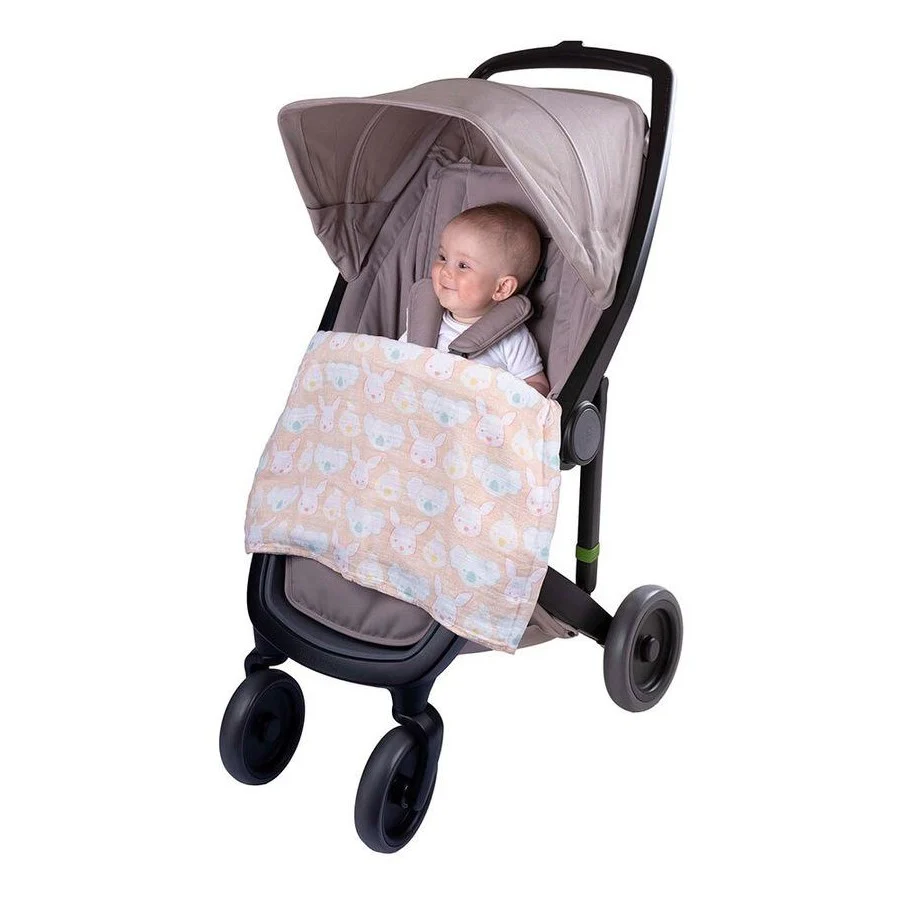 Playgro Fauna Friends Muslin Swaddle and Pram Clips - Image 3