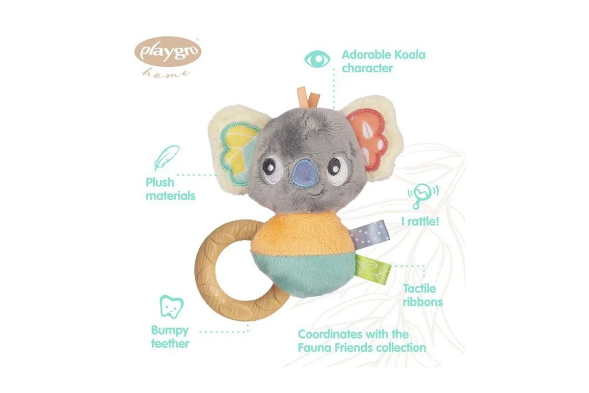 Playgro Fauna Friends Ring Rattle Koala - Image 5