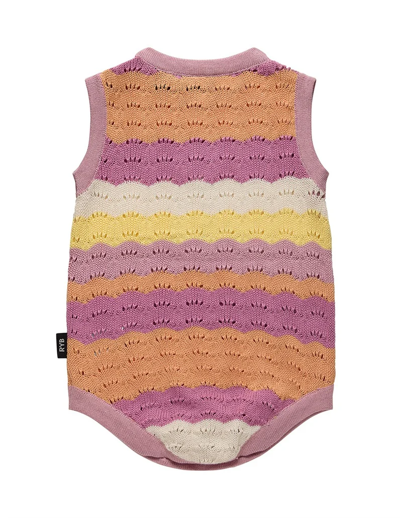 Rock Your Baby La Mer Knitted Romper - Stripe - Image 2
