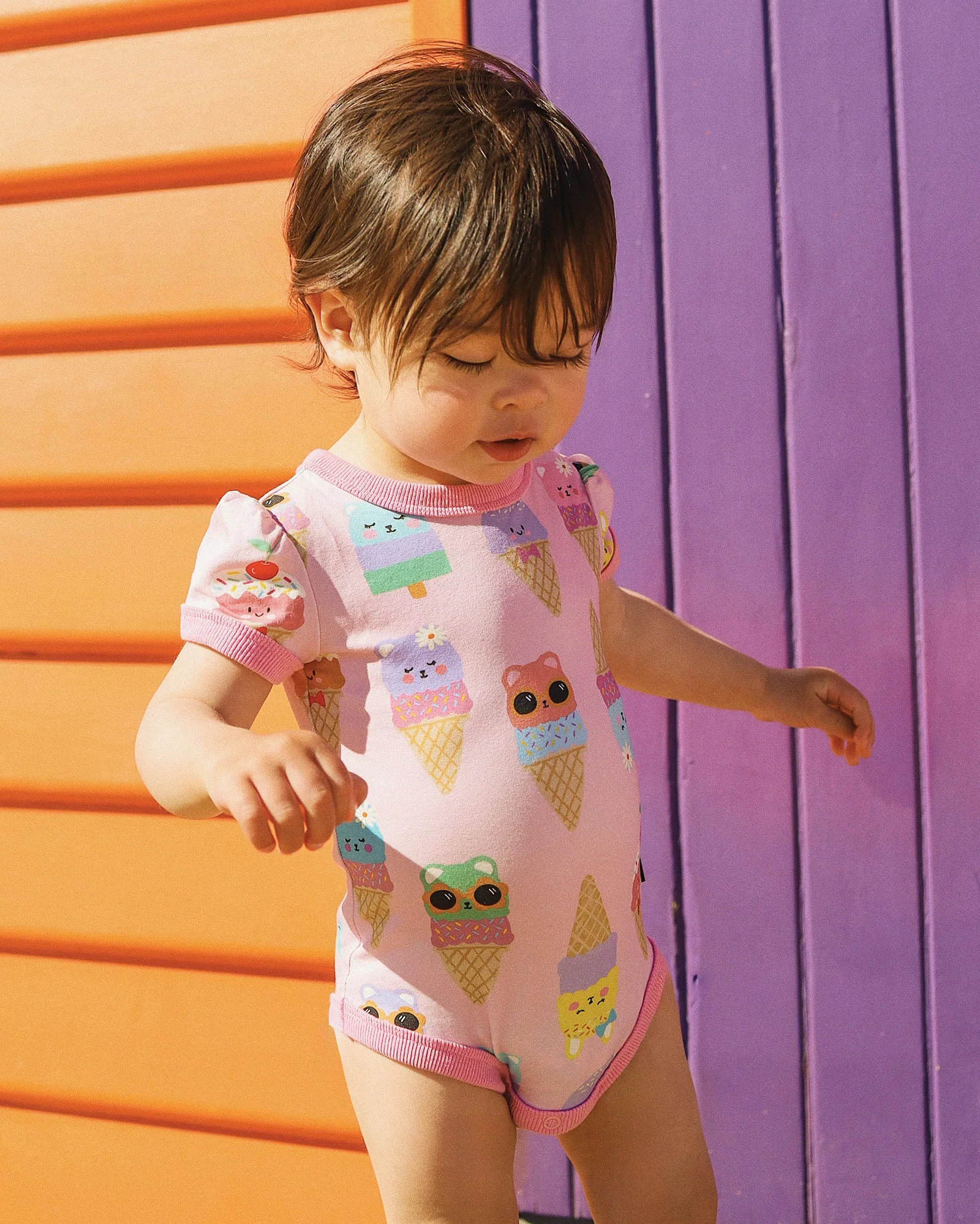 Rock Your Baby Ruby Ringer Bodysuit - Ice Pink - Image 3