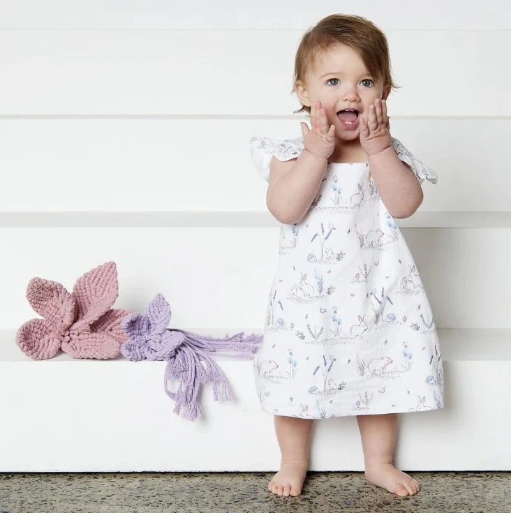 Tiny Twig Wrap Dress & Bloomer Set - Hibernation Crinkle - Image 3