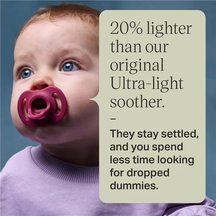 Tommee Tippee Ultra-Light Stayput Silicone Soother 2 Pack 18-36 Months - Blue Pack - Image 4