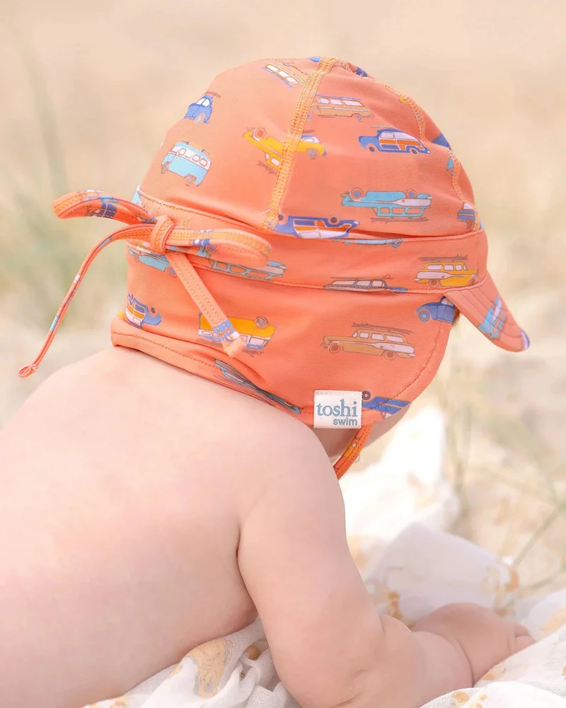 Toshi Swim Baby Flap Cap Classic - Surfs Up - Image 3