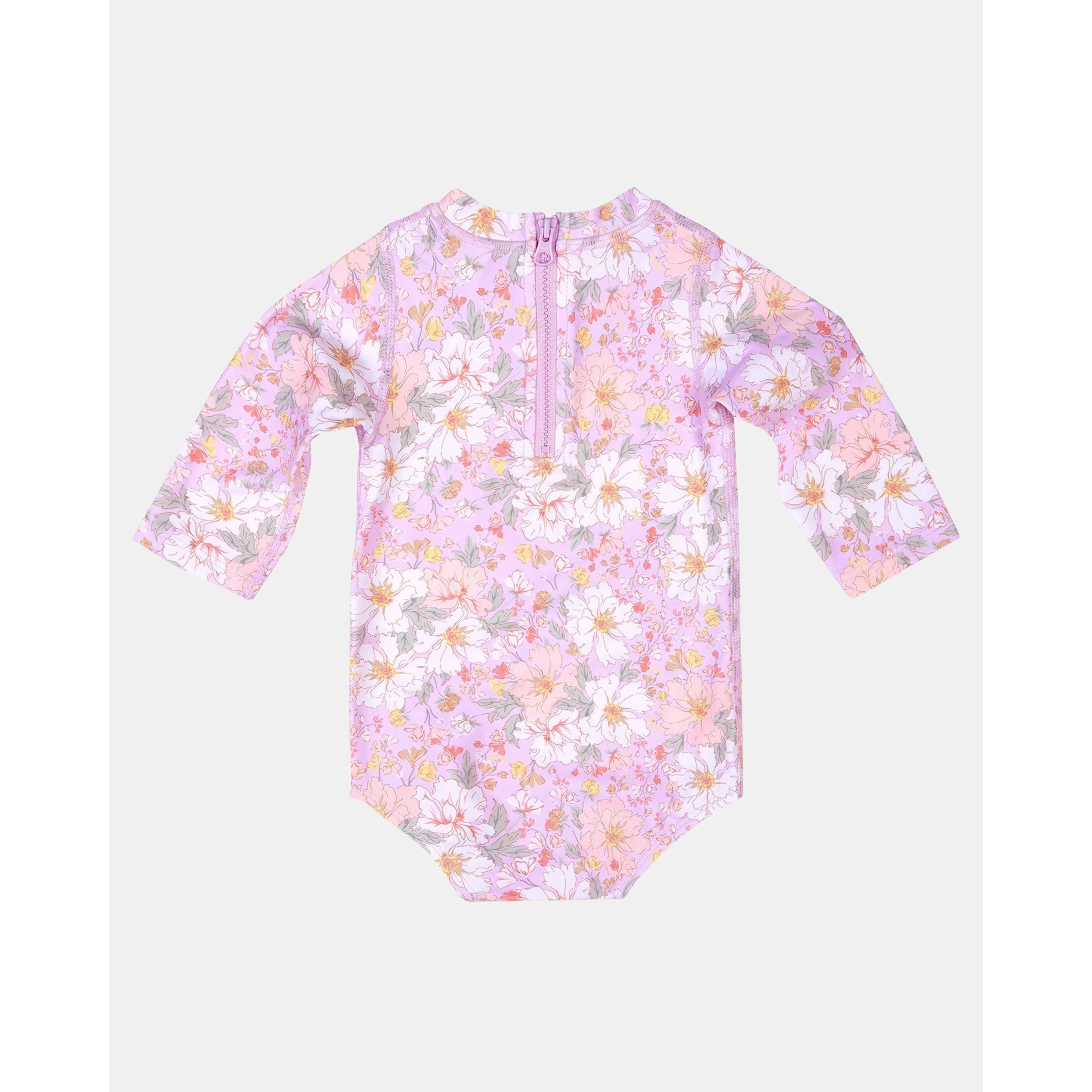 Toshi Swim Baby Onesie Long Sleeve Classic - Dahlia - Image 2